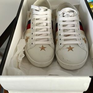 Wore twice and have a little scratch but I paid 650 for these